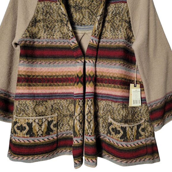 Stetson Womens Boho Western Tribal Aztec Lambswool Southwest Cardigan Small - Picture 3 of 7